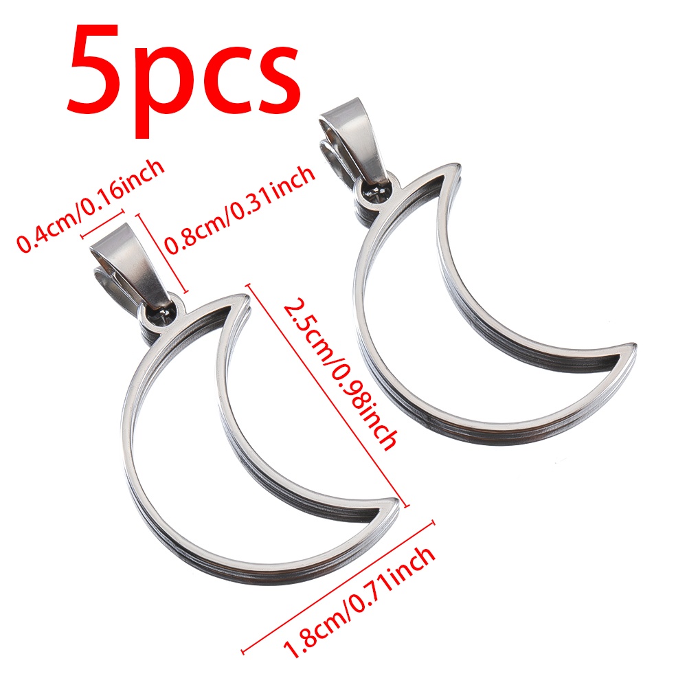 5pcs Hollow Pendant Set for DIY Necklace and Earring Making